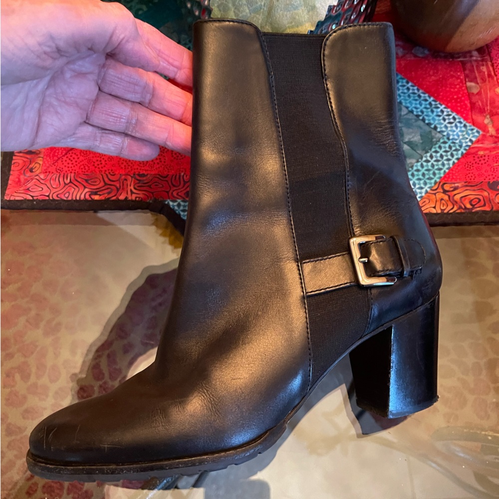 Like new Cole Haan black leather short boots.  Size 7.  Buttery soft leather.